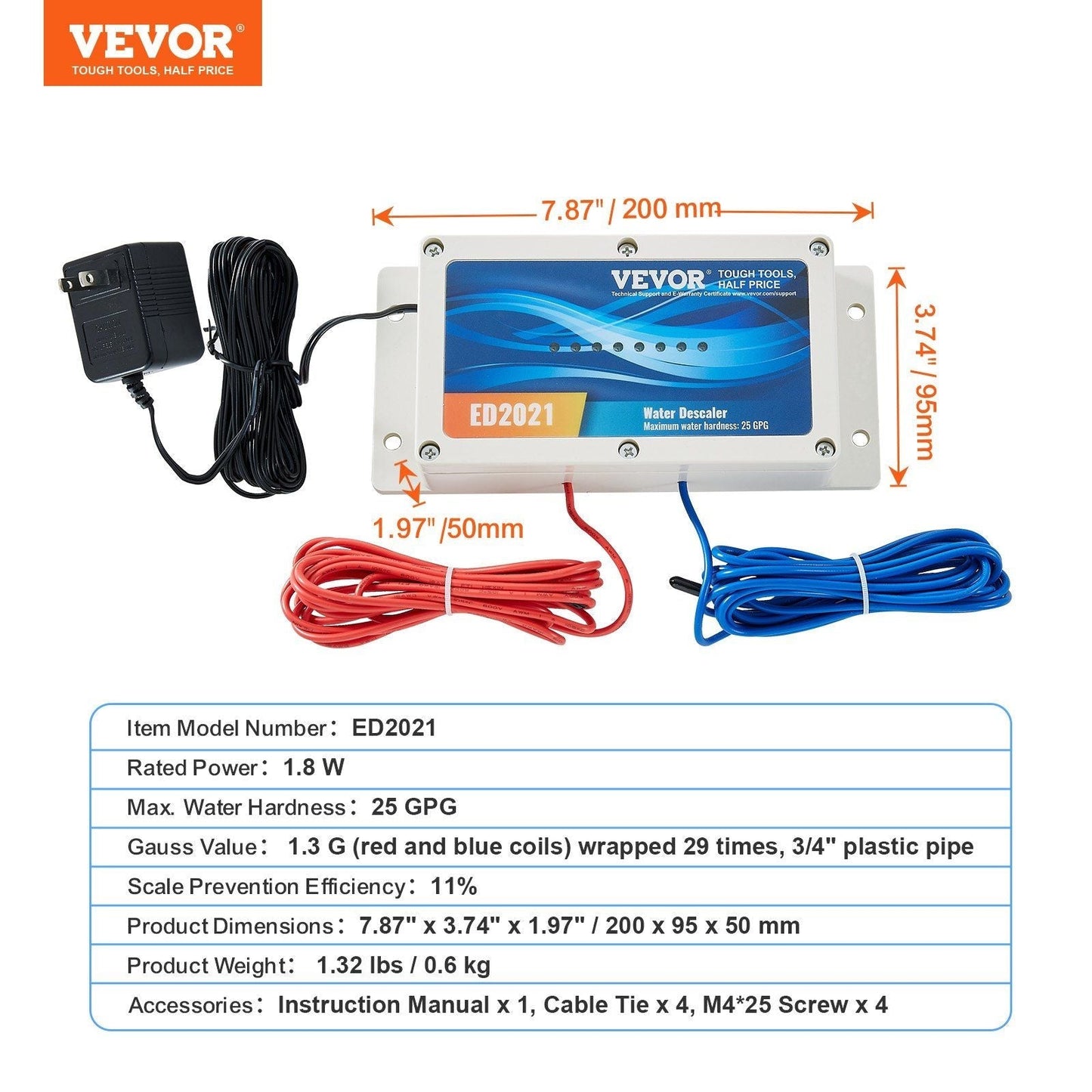 Electronic Water Descaler System Whole House Salt Free Descaler for Home