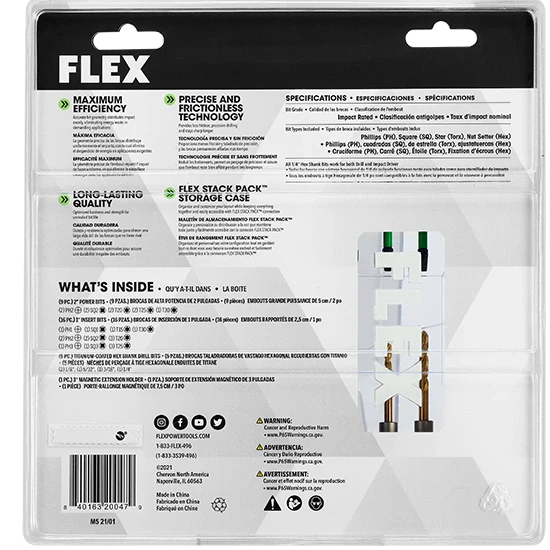 FLEX FAM10001-31 31pc. Impact Drill and Drive Bit Set