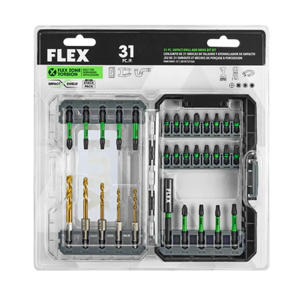 FLEX FAM10001-31 31pc. Impact Drill and Drive Bit Set