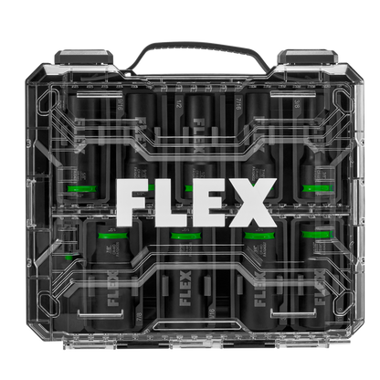 FLEX FAM10401-10 10pc Thin Wall Deep Well 6-point 1/2" Drive Impact Nut Socket Set