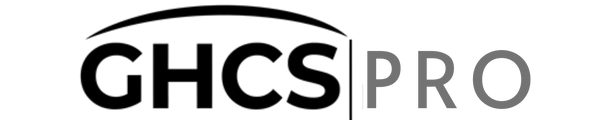 GHCS Pro logo in black and gray on a white background
