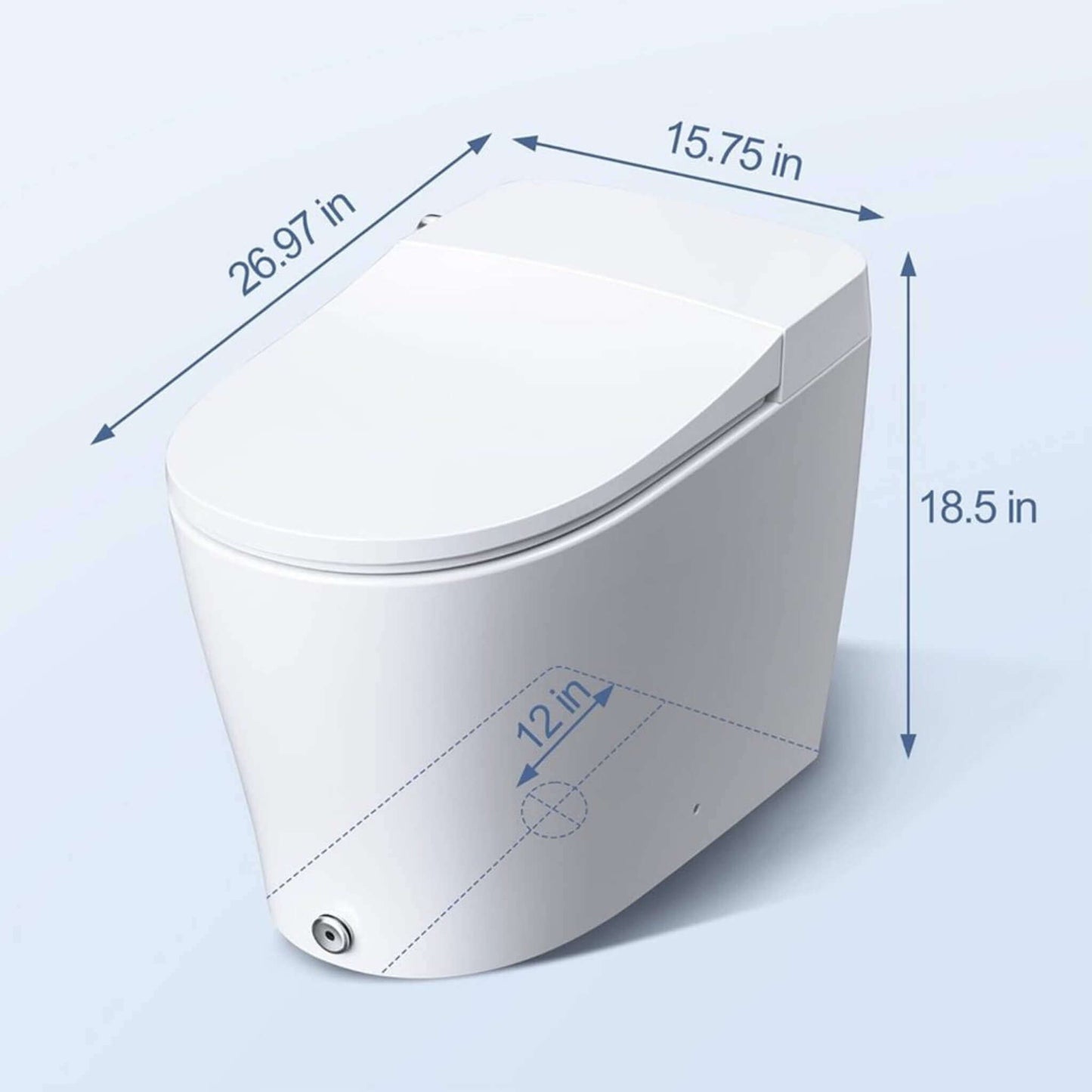 Alora Heavy-DutyHigh-Power Flush Smart Toilet With Built-In Bidet And Elongated Heated Seat (SAK13684)