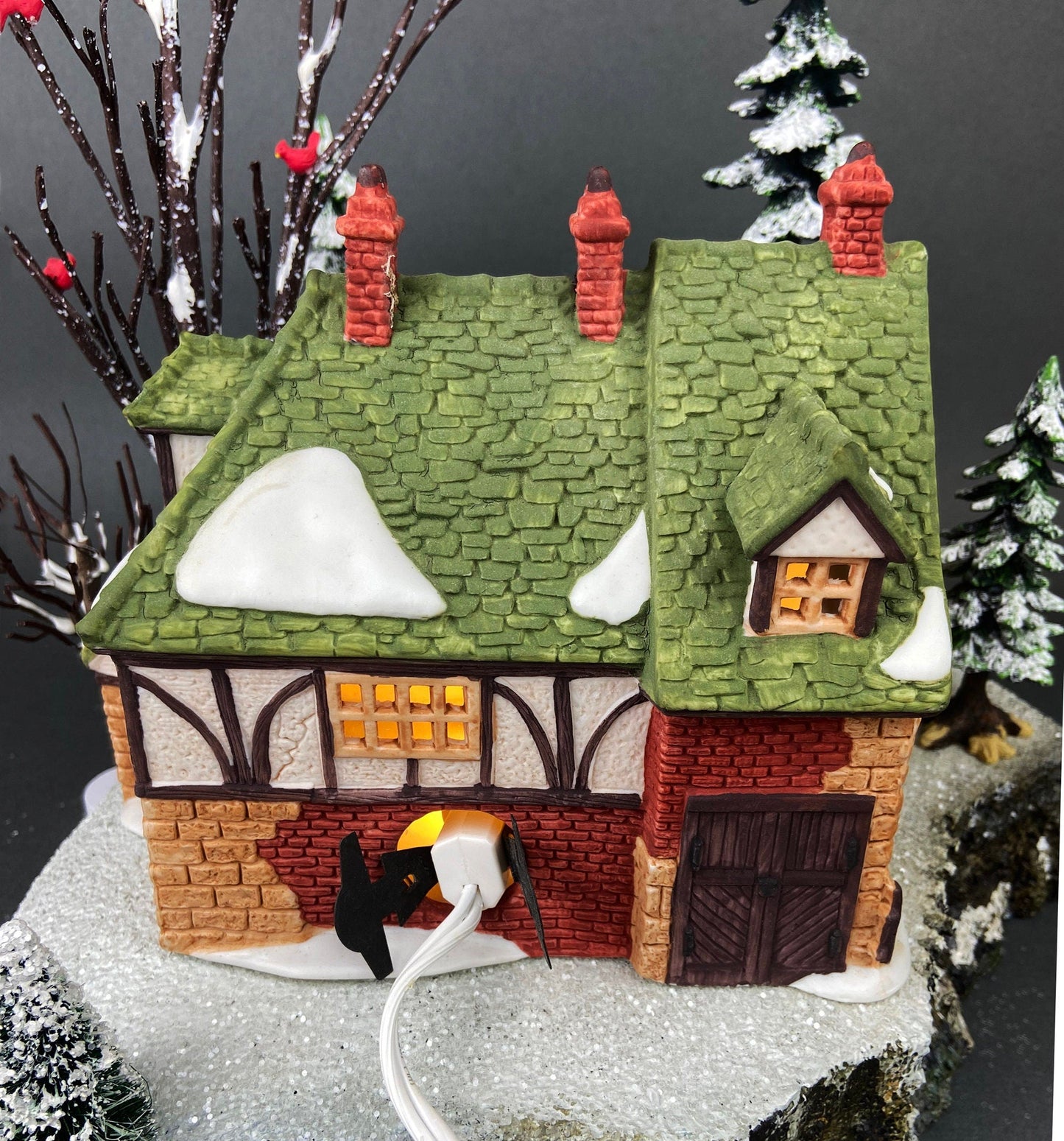 Christmas Village House by Department 56 -  New England Village Series Illuminated Nicholas Nickleby Cottage