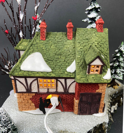 Christmas Village House by Department 56 -  New England Village Series Illuminated Nicholas Nickleby Cottage