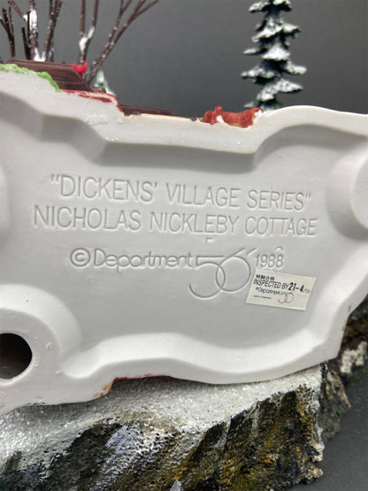 Christmas Village House by Department 56 -  New England Village Series Illuminated Nicholas Nickleby Cottage