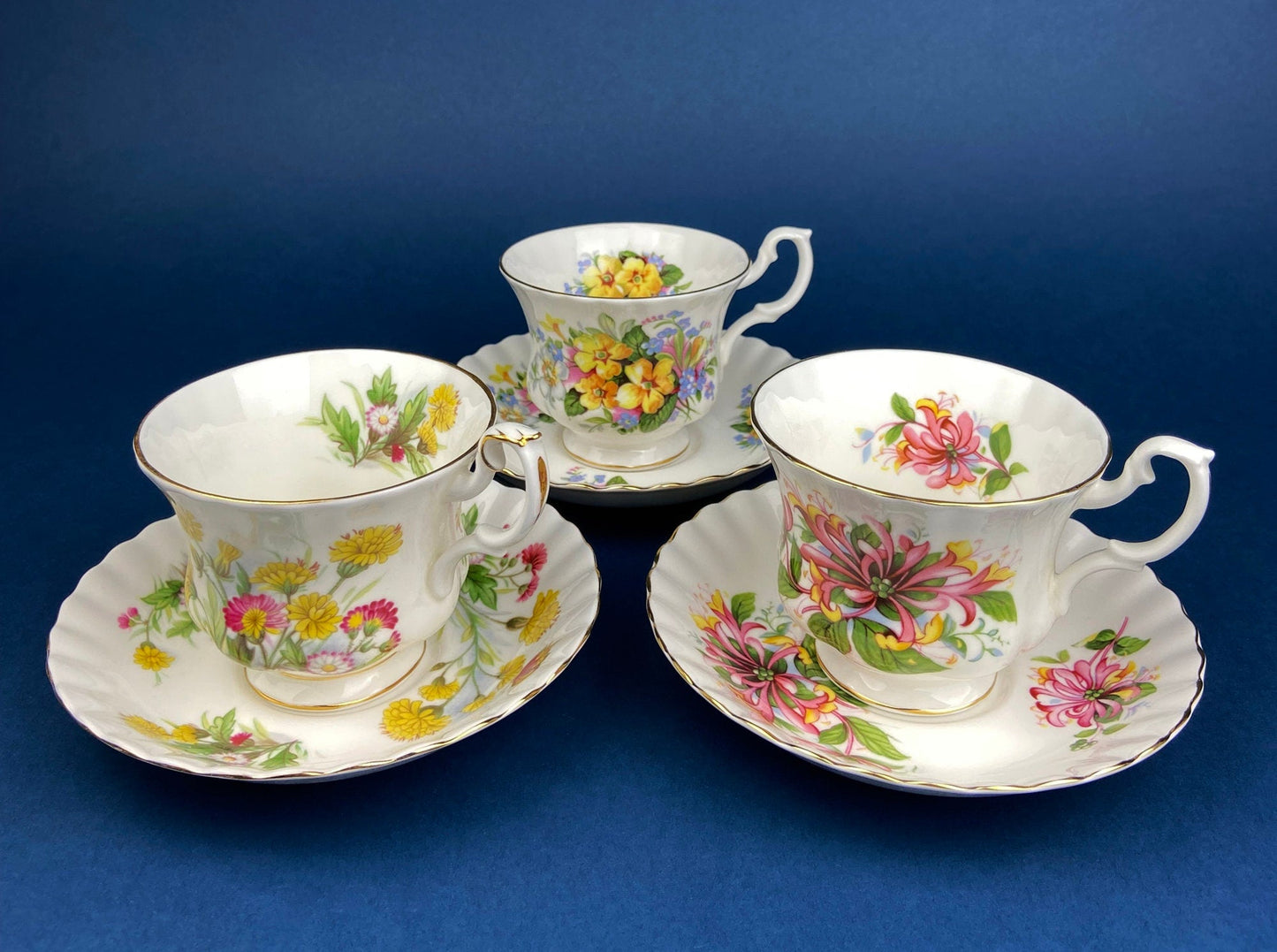 Porcelain Bowl by RS Prussia with Hand Painted Wild Roses and Embossing