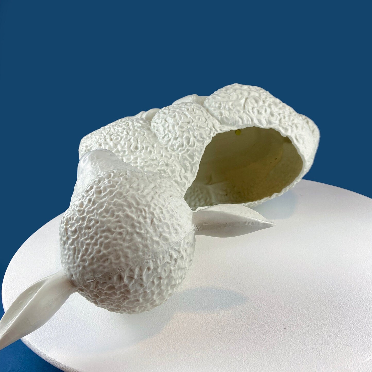 Blow Mold White Lamb Planter or Large Table Decoration. Cute Baby Sheep. Inside/Outside, Easter/Spring, Home, Retail, Cafe, Bakery Display.