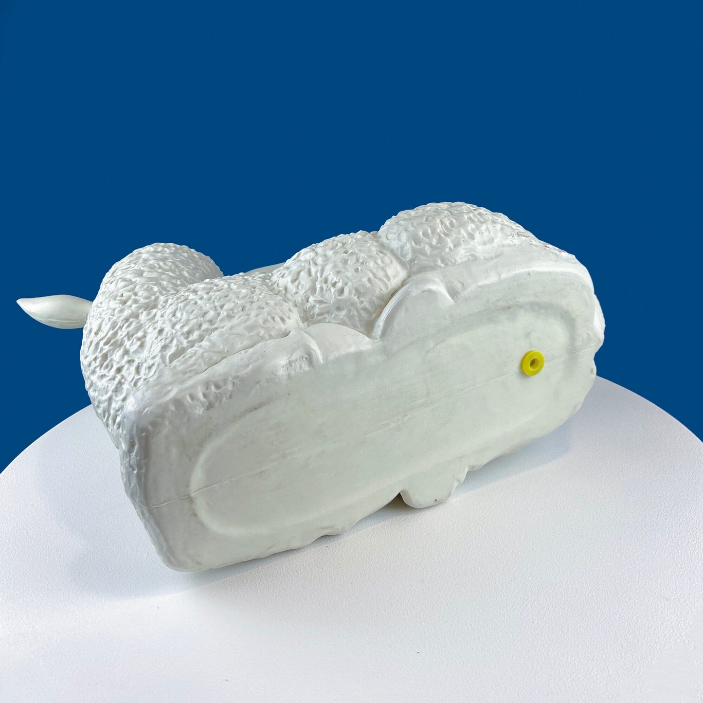 Blow Mold White Lamb Planter or Large Table Decoration. Cute Baby Sheep. Inside/Outside, Easter/Spring, Home, Retail, Cafe, Bakery Display.