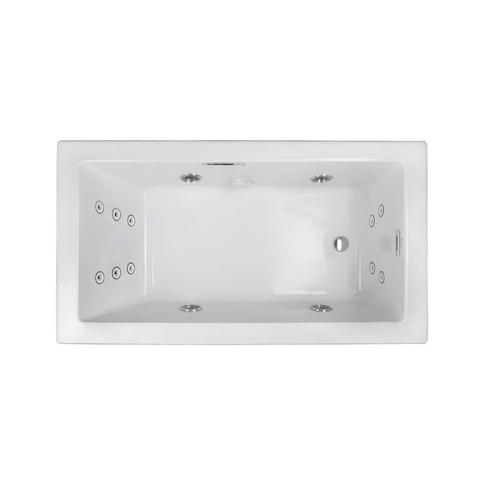 Jacuzzi Elara 72-Inch Drop-In Whirlpool Bathtub With 10 AccuPro Jet [JELA7242WRL2HX] (SAK32651)