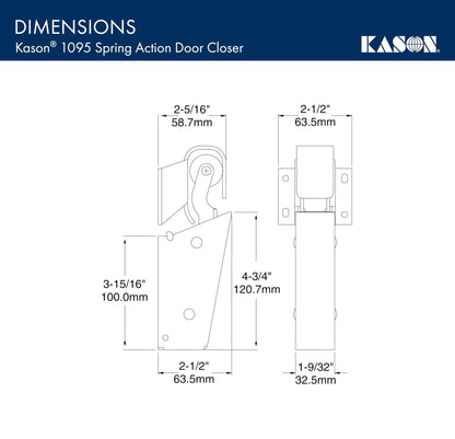 Kason 1095 Spring Action Door Closer, 11095000013