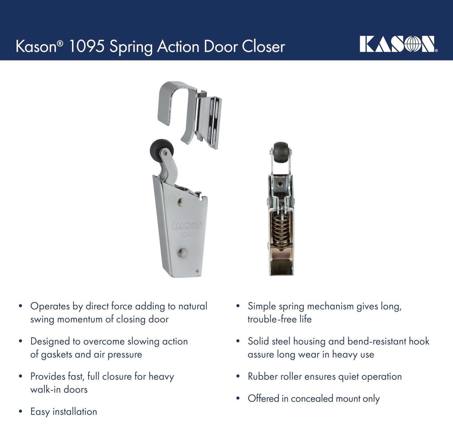 Kason 1095 Spring Action Door Closer, 11095000013
