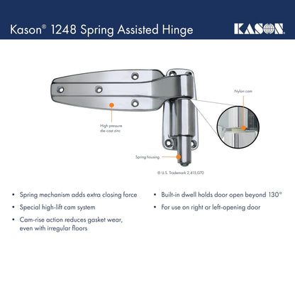 Kason 1248 Spring Assisted Hinge, 1-1/2 Inch Offset, 11248000022