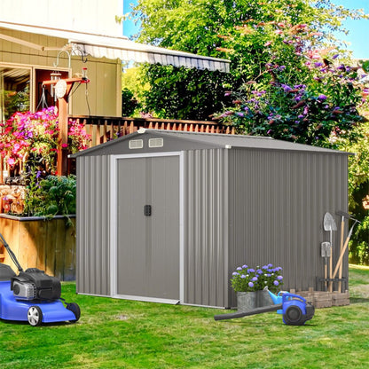 [08X06FT] Alora Premium Outdoor Steel Tool Storage Garden Backyard Shed (SAK74185)
