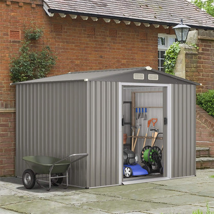 [08X06FT] Alora Premium Outdoor Steel Tool Storage Garden Backyard Shed (SAK74185)