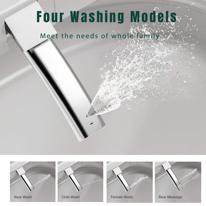 Nuvia Luxury Black Square Smart Toilet With Bidet, Remote, And Heated Seat (SAK45183)