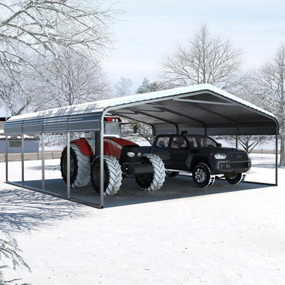[20X20FT] Alora Extra Large Premium Heavy-Duty Outdoor Metal Carport Shelter (SAK97425)