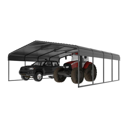 [20X20FT] Alora Extra Large Premium Heavy-Duty Outdoor Metal Carport Shelter (SAK97425)