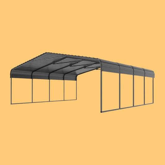 [20X20FT] Alora Extra Large Premium Heavy-Duty Outdoor Metal Carport Shelter (SAK97425)