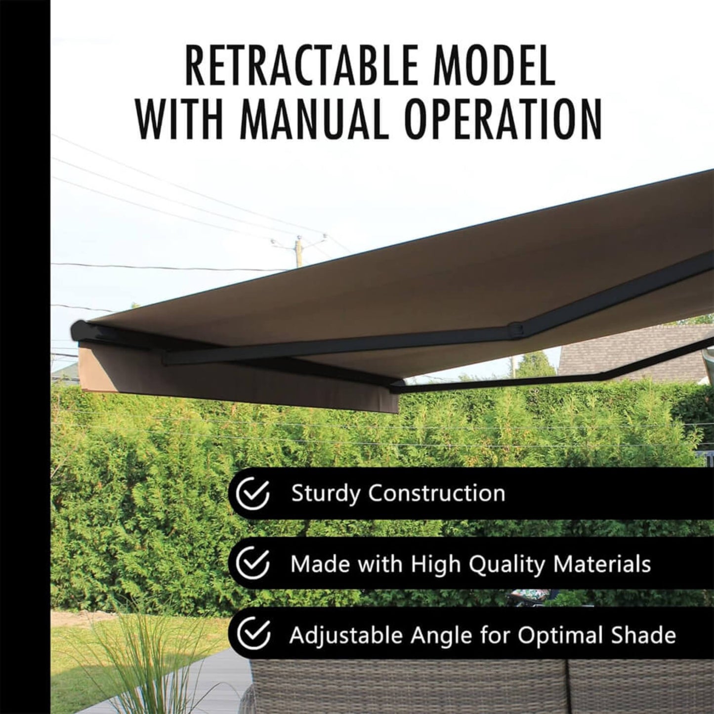 Multiple Awnings Brasilia Athena Retractable Sun Shade Awning (SAK43179)