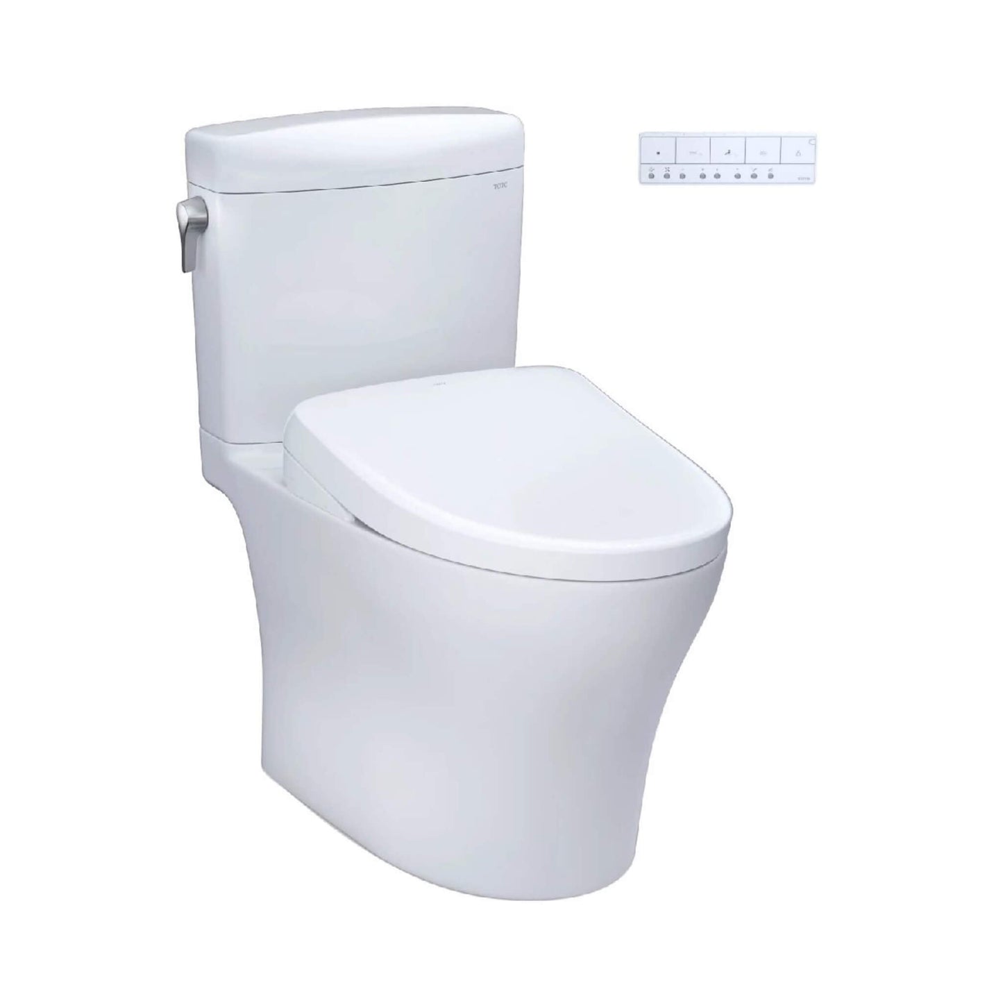 [MW4364726CEMFGN#01] TOTO Aquia IV Cube Washlet S7 With 1.28 GPF And 0.9 Elongated Bidet Toilet (SAK19352)