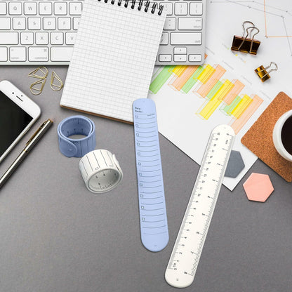 ZEYIYER 4PCS Waterproof Silicone Wrist Notepad Bracelets White Violet