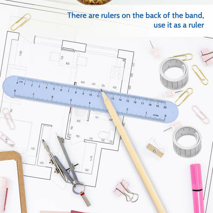 ZEYIYER 4PCS Waterproof Silicone Wrist Notepad Bracelets White Violet