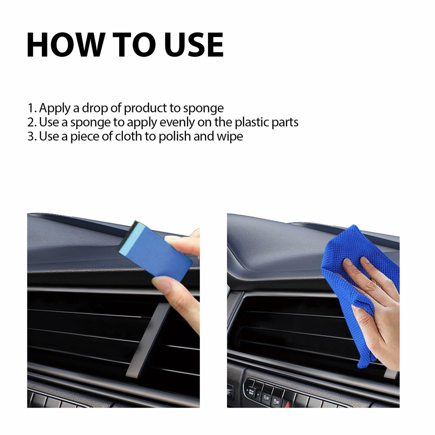 2025 Car Plastic Restorer Trim Cleaner Foam Applicator - Safe Auto Detailing
