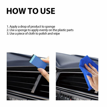2025 Car Plastic Restorer Trim Cleaner Foam Applicator - Safe Auto Detailing