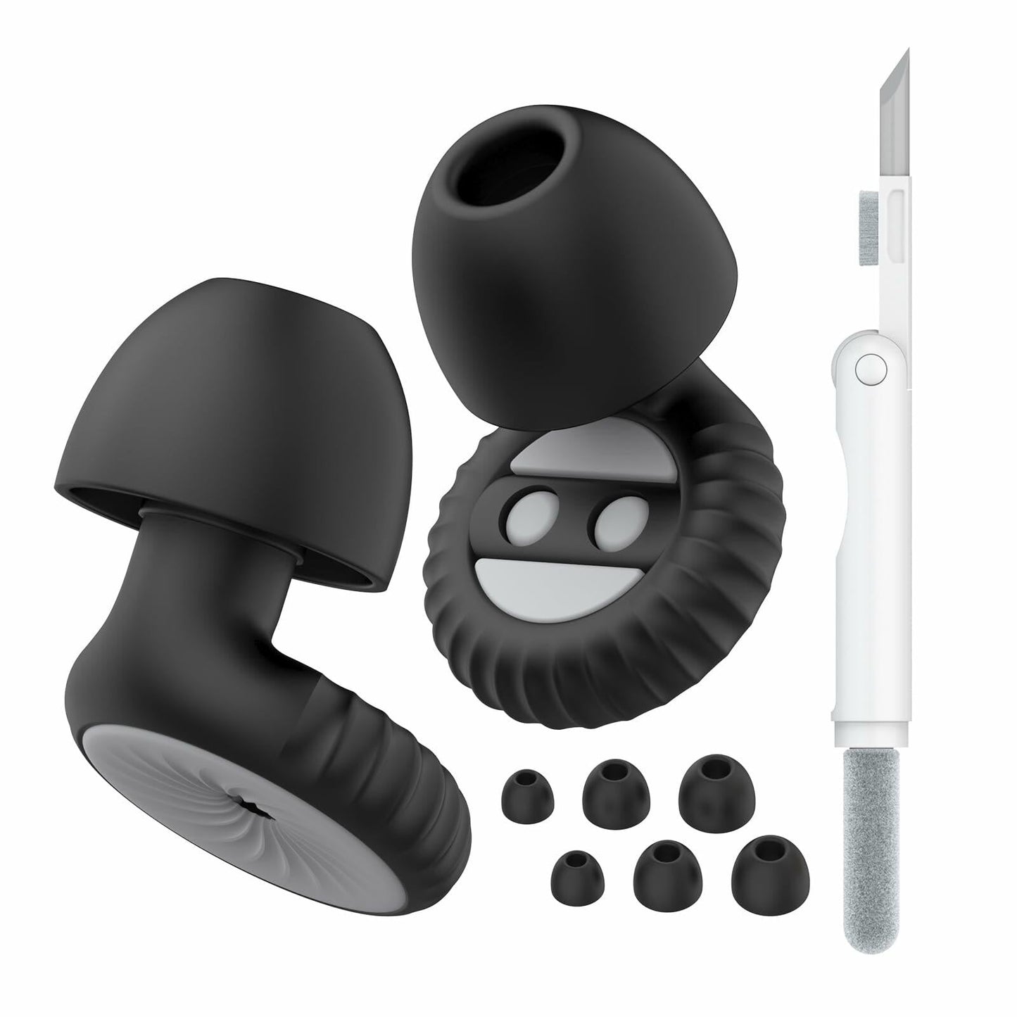 Reusable Ear Plugs 24dB Noise Reduction with Cleaning Pen for Sleep Travel