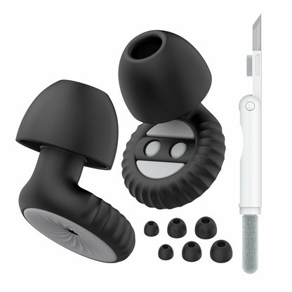 Reusable Ear Plugs 24dB Noise Reduction with Cleaning Pen for Sleep Travel
