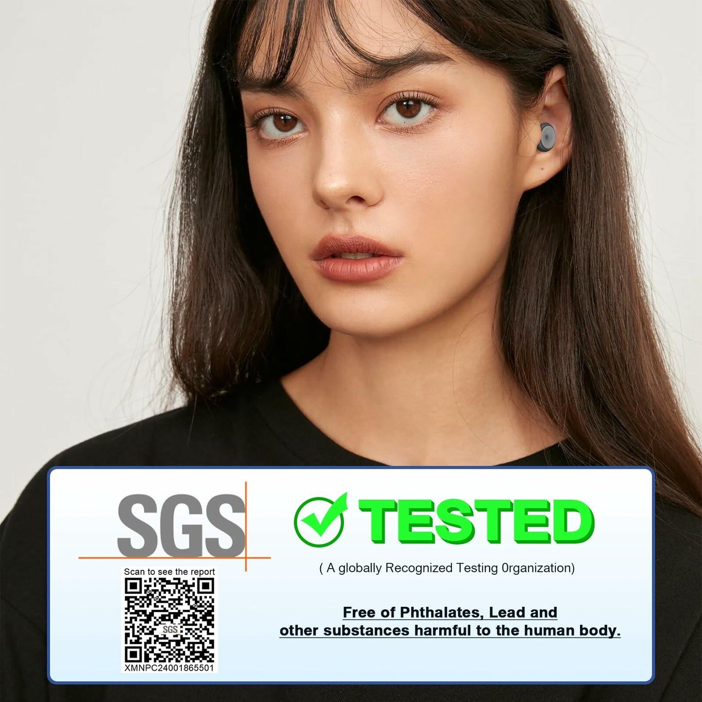 Reusable Ear Plugs 24dB Noise Reduction with Cleaning Pen for Sleep Travel