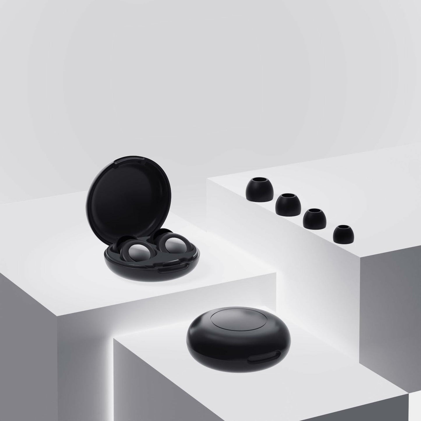 Reusable Silicone Ear Plugs Black Noise Cancelling 30dB Comfortable Swim