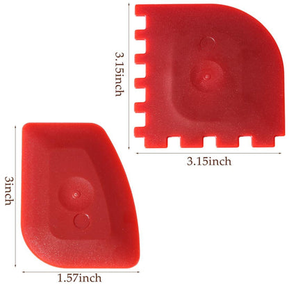 LAOJU 3PCS Cast Iron Pan Scraper Set Silicone Kitchen Cleaning Tools