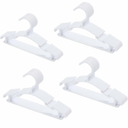 VIIBASE Baby Nursery Closet Hangers Ultra-Thin Plastic White 20 Pack