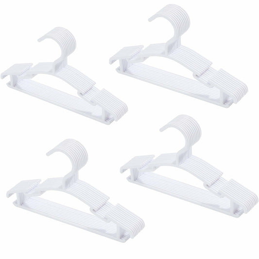 VIIBASE Baby Nursery Closet Hangers Ultra-Thin Plastic White 20 Pack