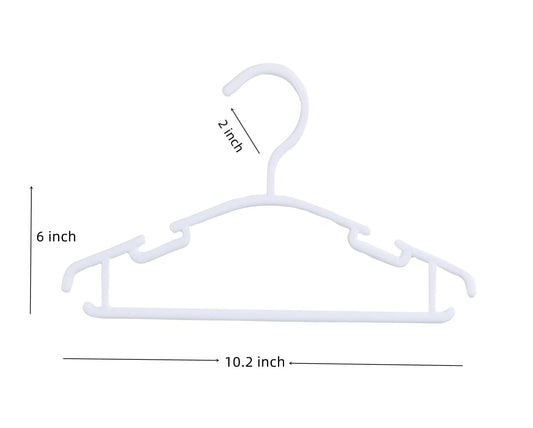 VIIBASE Baby Nursery Closet Hangers Ultra-Thin Plastic White 20 Pack