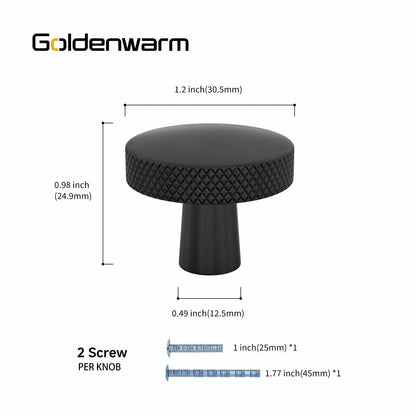 goldenwarm 10 Pack Gold Aluminium Alloy Cabinet Knobs for Drawers