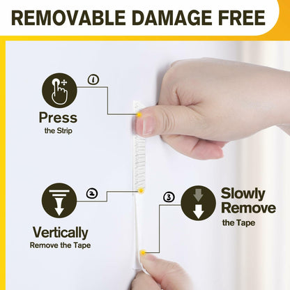 EMITEVER Heavy Duty Picture Hanging Strips Medium White 20 Pairs 40 Strips