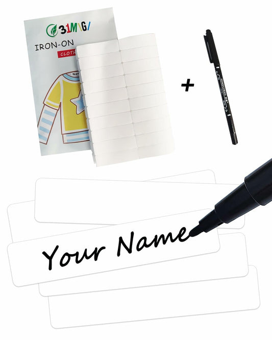 31MIGI Fabric Markers Iron On Name Tags 1.75x0.5in 95pcs