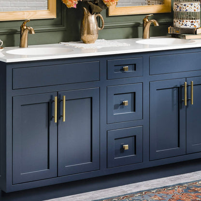 goldenwarm Brushed Brass Cabinet Pulls Gold 3in Drawer Handles 6 Pack