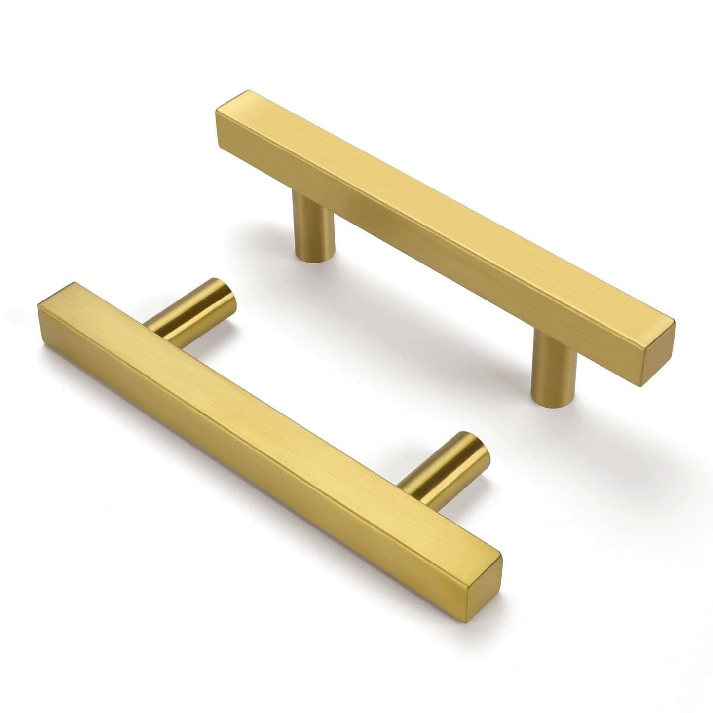 goldenwarm Brushed Brass Cabinet Pulls Gold 3in Drawer Handles 6 Pack