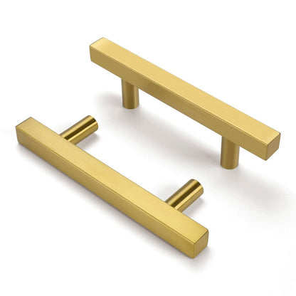 goldenwarm Brushed Brass Cabinet Pulls Gold 3in Drawer Handles 6 Pack