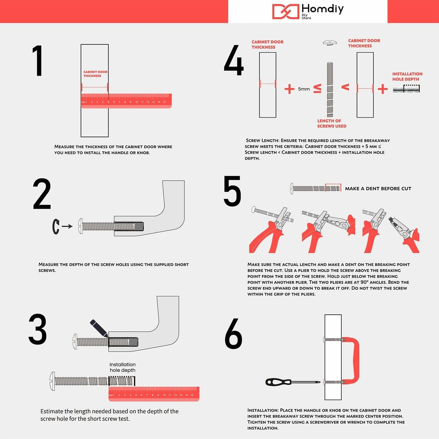 homdiy Brushed Nickel Cabinet Handles 76mm 15 Pack Silver Hardware Pulls