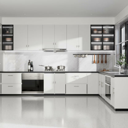 homdiy Brushed Nickel Cabinet Handles 76mm 15 Pack Silver Hardware Pulls