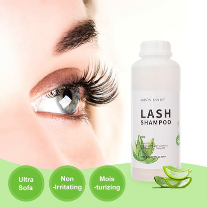 Arison Lash Extension Shampoo 150ml with Brush Gentle Eyelid Cleanser