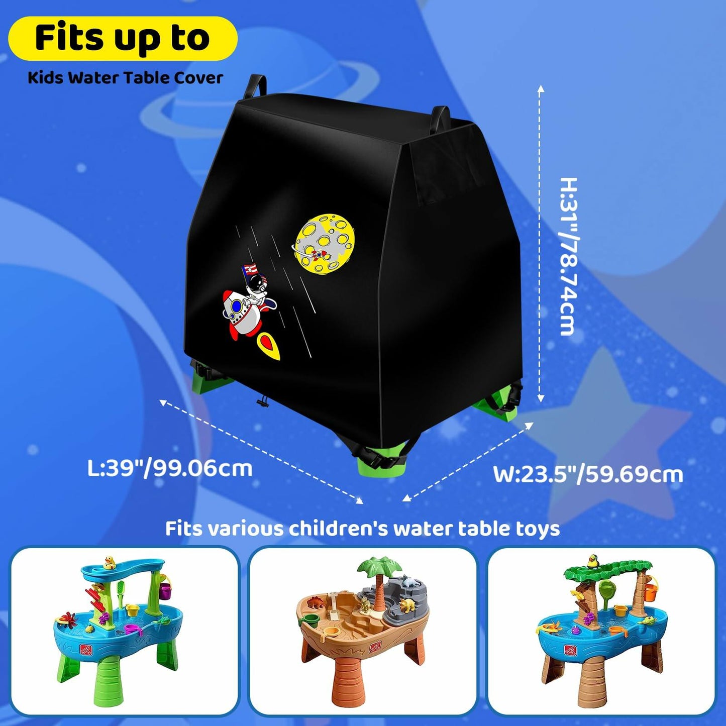 Goctoke Kids Waterproof Water Table Cover 39x23.5x31 Inch Outdoor