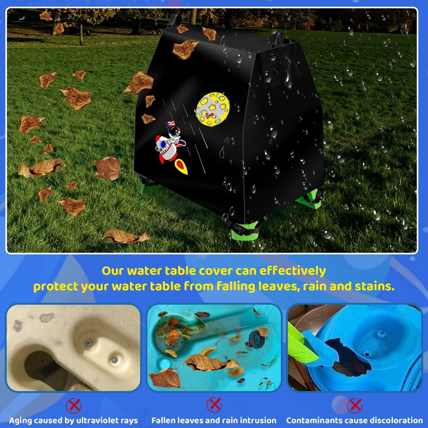 Goctoke Kids Waterproof Water Table Cover 39x23.5x31 Inch Outdoor