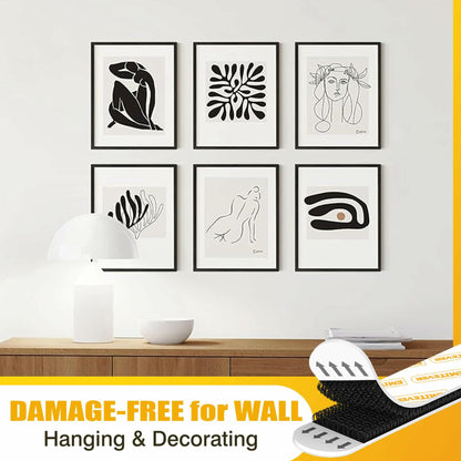 EMITEVER Heavy Duty Picture Hanging Strips Large Black 40 Pairs 80 Strips