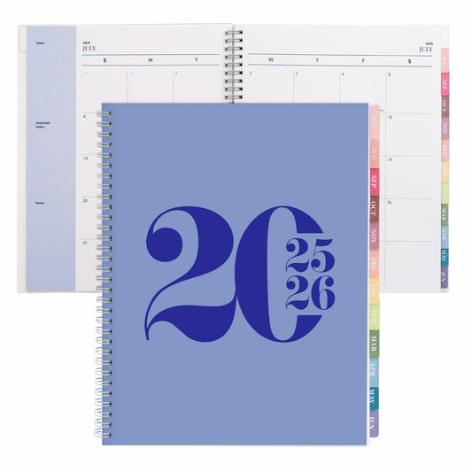 Rileys Academic Planner 2025-2026 Daily Weekly Monthly 8.5x11 Blue