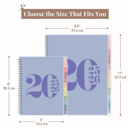 Rileys Academic Planner 2025-2026 Daily Weekly Monthly 8.5x11 Blue